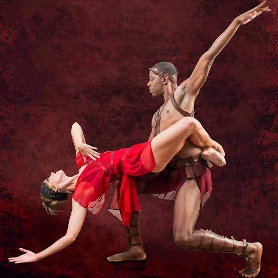 Dancers performing Orfeo at Marigny Opera House